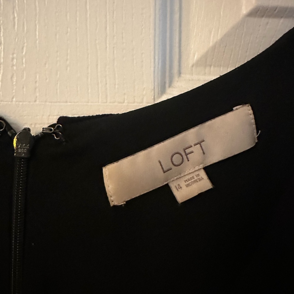 Loft Black Midi Ruffle Dress - Picture 4 of 5